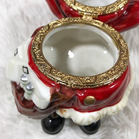 NWOT Vintage Coca-Cola Santa with His List Ceramic Keepsake Box - Picture 6 of 10